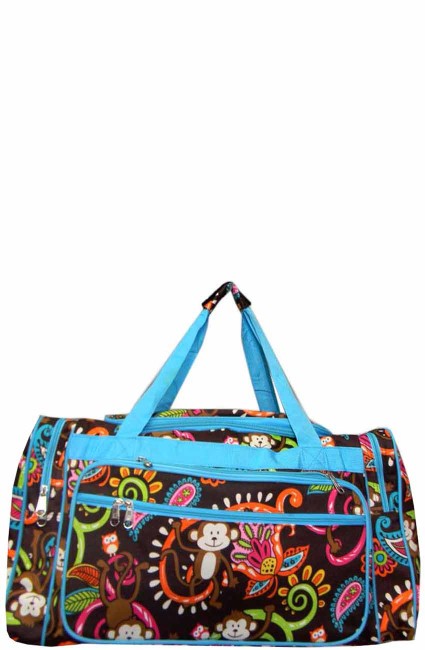 Printed Duffle Bag-MON423/TURQ